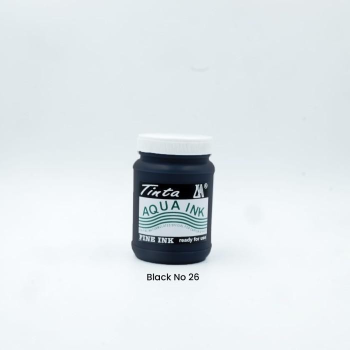 Pilihan- Cat Sablon Kardus, Kertas & Styrofoam Aqua Ink - 1/4 Kg - Warna Black