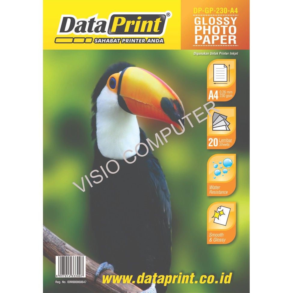

Kertas foto Glosy paper dataprint A3 230 gram