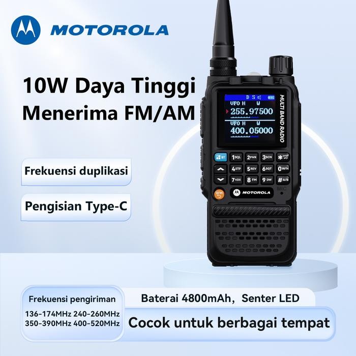 Pilihan- Ht Radio Motorola Walkie Talkie Gp360 Outdoor Uhf/Vhf Mini Jarak Jauh 15Km Fm Radio