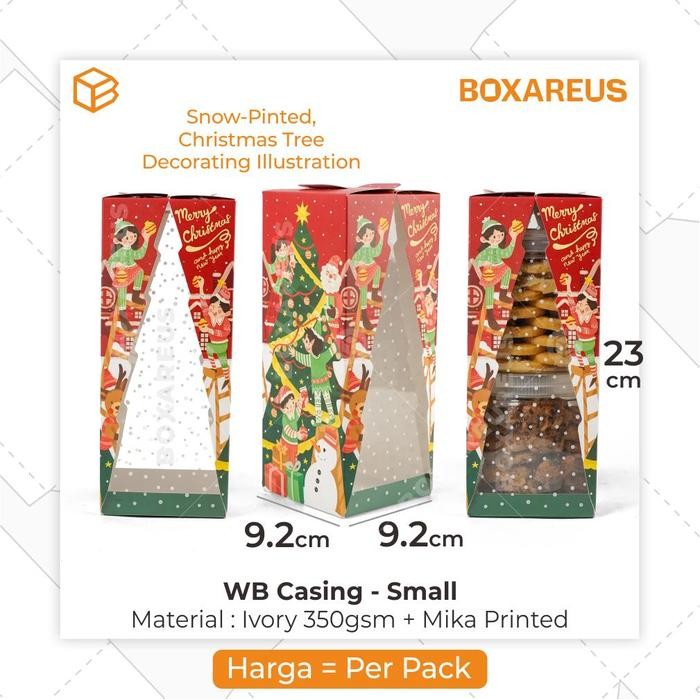Box Natal Hampers Packaging Dus Toples Jar Christmas Cookies WB Casing Small