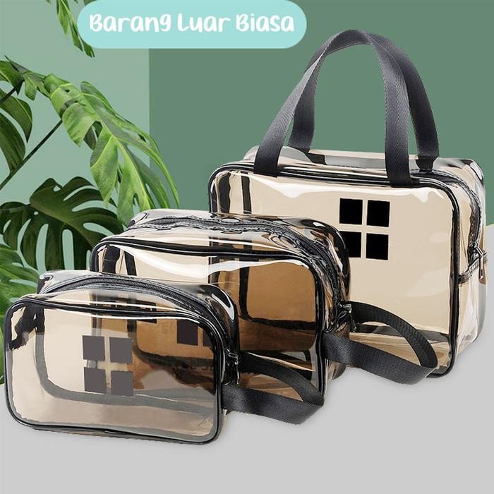 BLB Washbag Tansparan Washbag Travel Tas Kosmetik Travel Tas Make Up Tas Travel Wanita