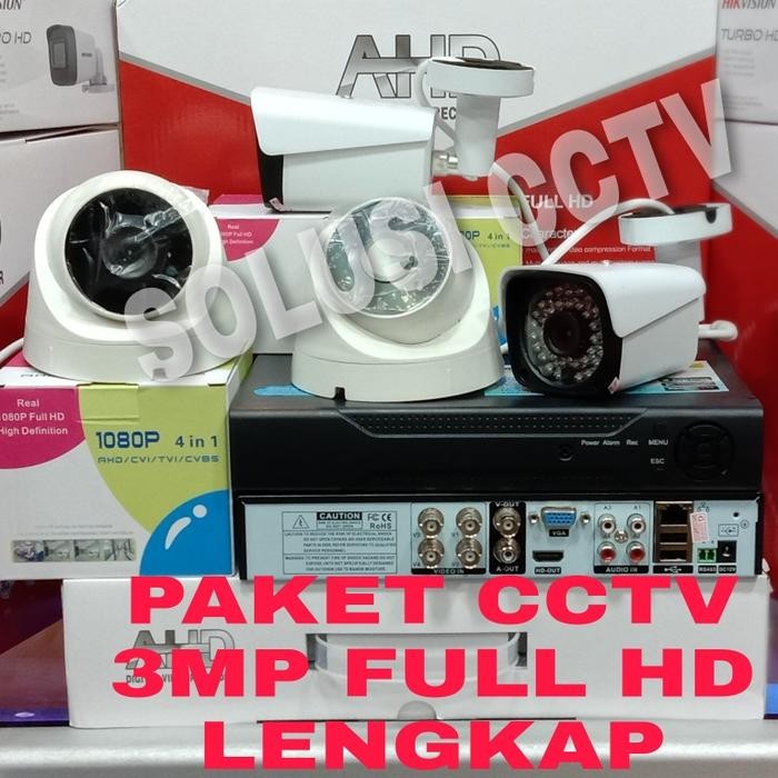 Paket cctv 4 channel 1 kamera 3 Mp full hd