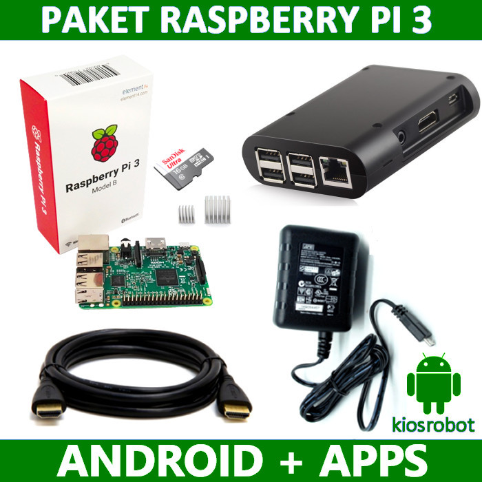 Pilihan- Paket Raspberry Pi 3 Dengan Os Android