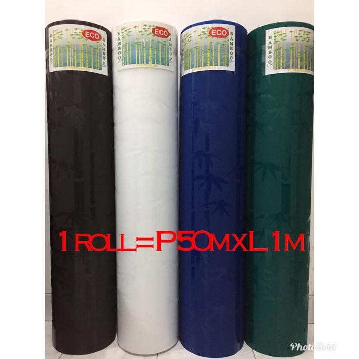 TERMURAH fiber viber plastik penutup pagar motif bambu ( per 1 roll) READY STOCK