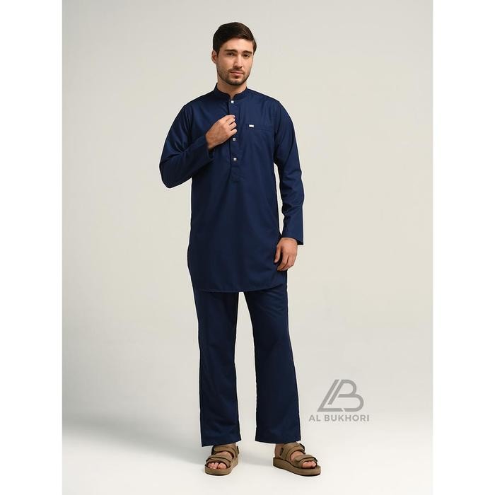 Pilihan- Al Bukhori - Koko Jubah Muslim Kurta Set Pakistan Pria Dewasa Lengan Panjang - Kurta
