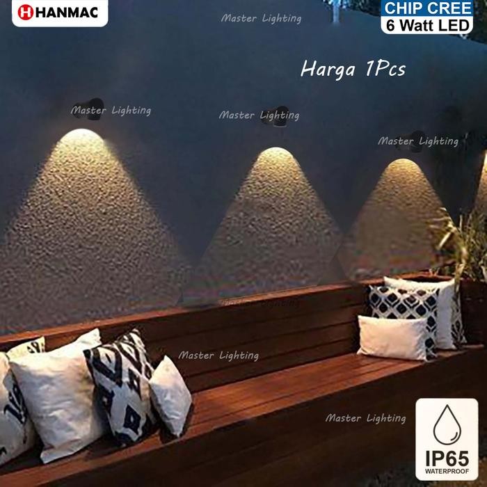 H257 Lampu dinding led 6w taman pilar sorot waterproof outdoor
