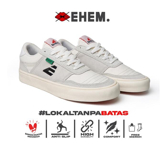 Brodo - Sepatu Sneakers Unisex Pria Wanita Swider Off White Casual Shoes Putih Kasual