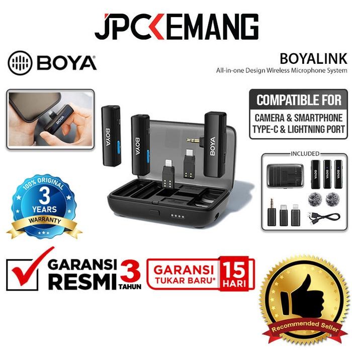 Ready Boya BoyaLink All in One Wireless Mic Boya Link Microphone Garansi Resmi