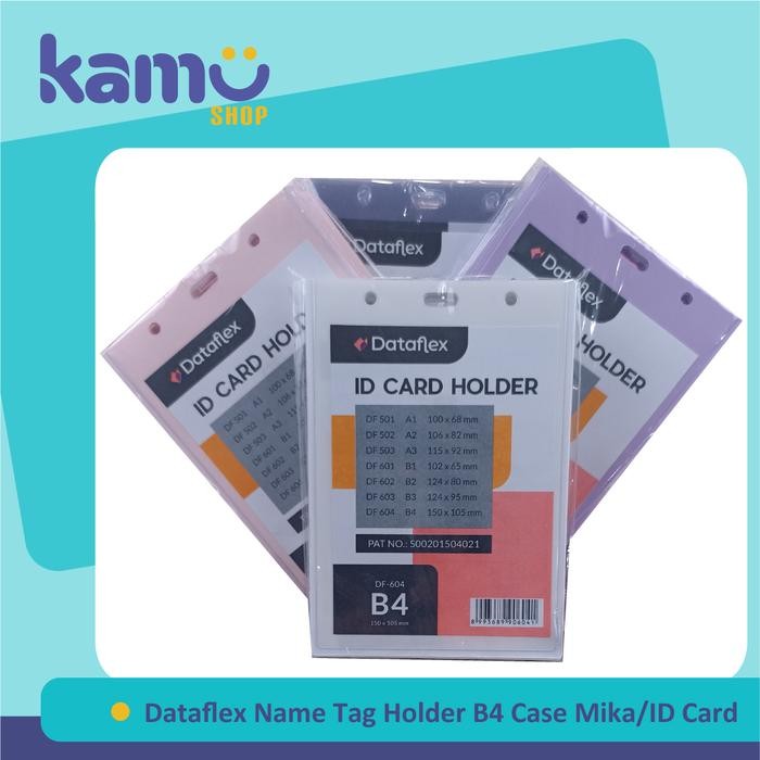 

New Dataflex Id Card Holder B4 Name Tag Case Plastik Mika - ISI 20