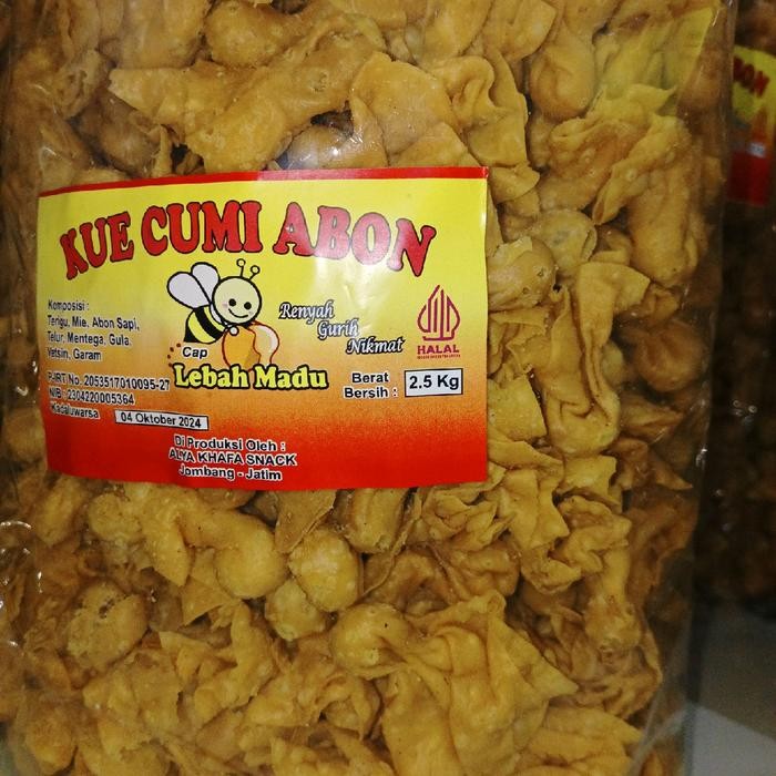 

New Snack cumi abon 1 kg camilan pak Rendah gula