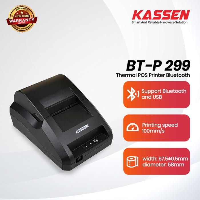 Ready MINI PRINTER BLUETOOTH KASSEN BTP-299 PPOB BRI LINK MOKA POS THERMAL