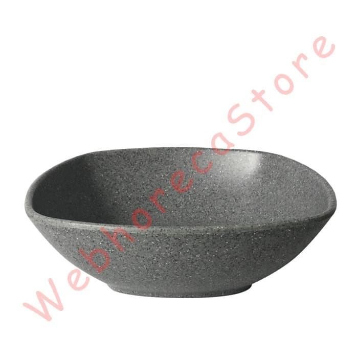 Square Bowl Stone Grey 7"/ Mangkok Segi Saji Melamine 17.5cm W6407A