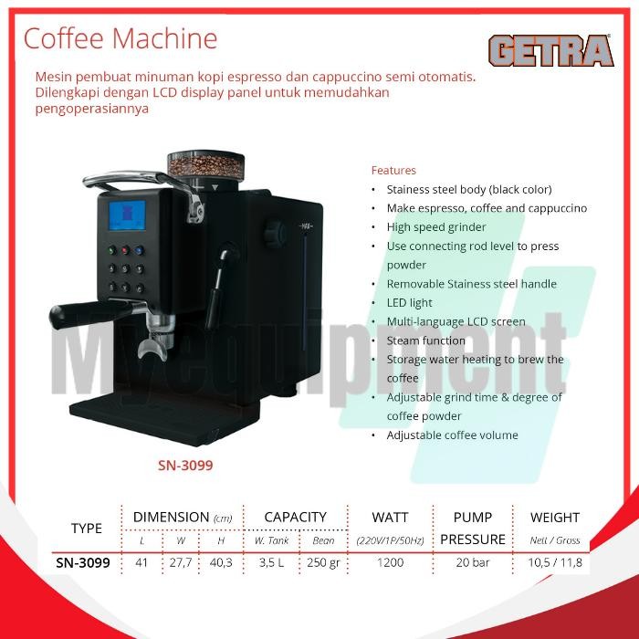 COFFEE MACHINE MESIN KOPI GETRA SN-3099