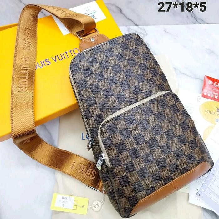 Promo Tas Slingbag Bodybag Pria Lv5007 Damier Import Terlariss 