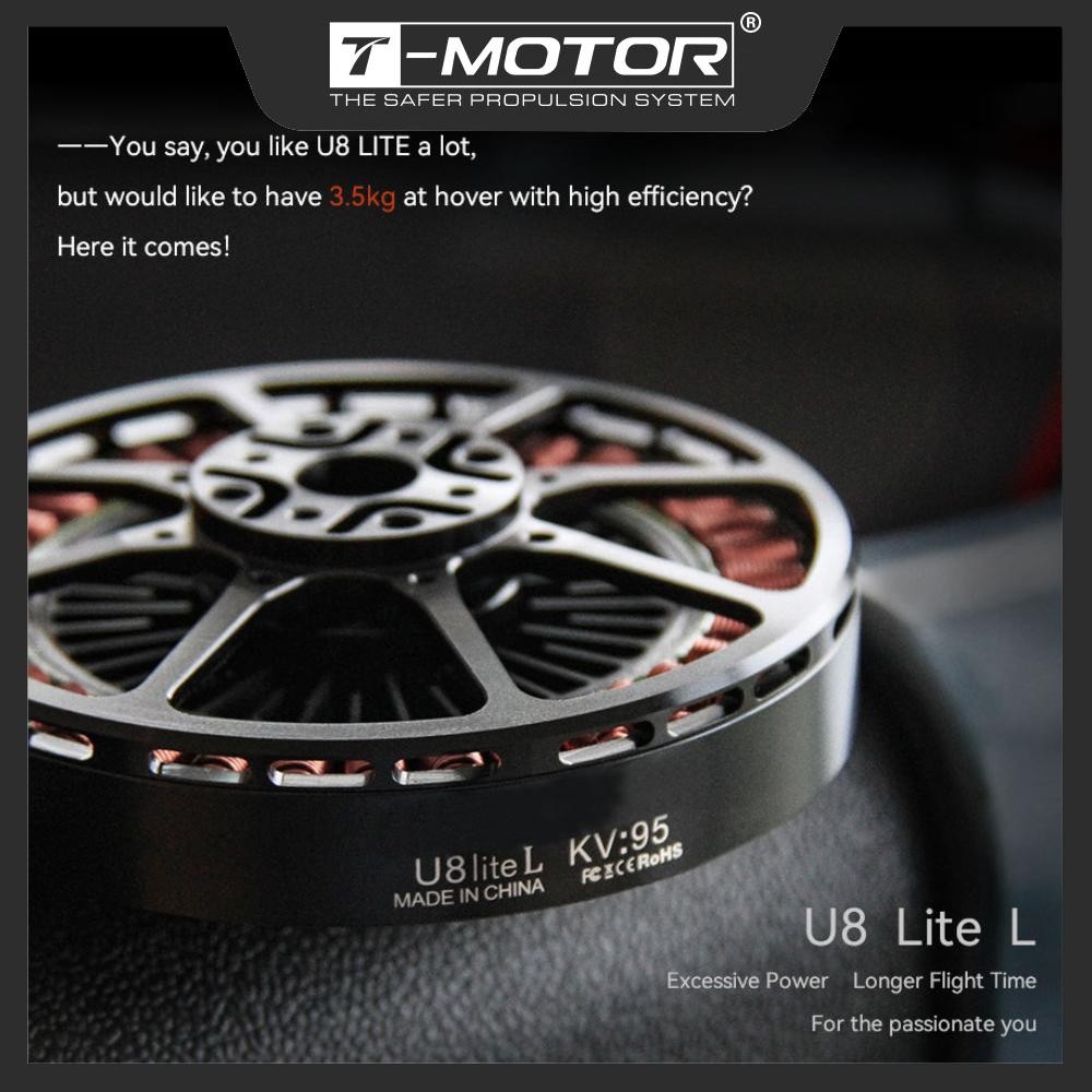 T-MOTOR U8 Lite L KV95 KV110 Brushless Motor For Powerful RC Drone Multirotor VTOL UAV Quadrotor