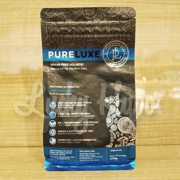HC156 Makanan Kucing Pureluxe Finicky Cats 400gr Kitten Adult Cat Food NEW