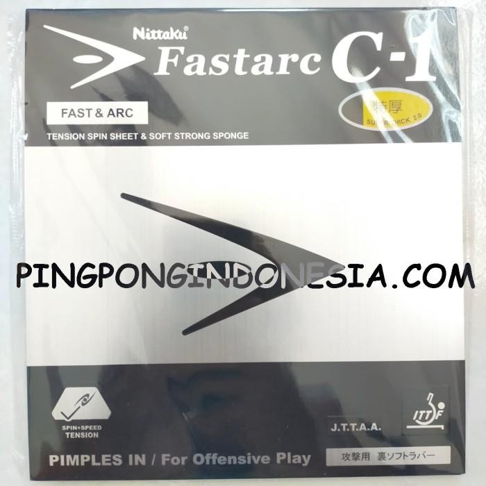 fb17- Nittaku Fastarc C1 - Rubber Karet Pingpong Fast Arc C-1 Bet Tenis Meja