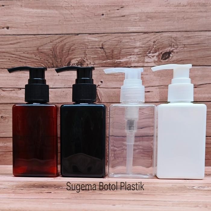 (Expert) Botol Pump 100 ml Hitam / Botol Pump 100ml Kotak Pump Lotion