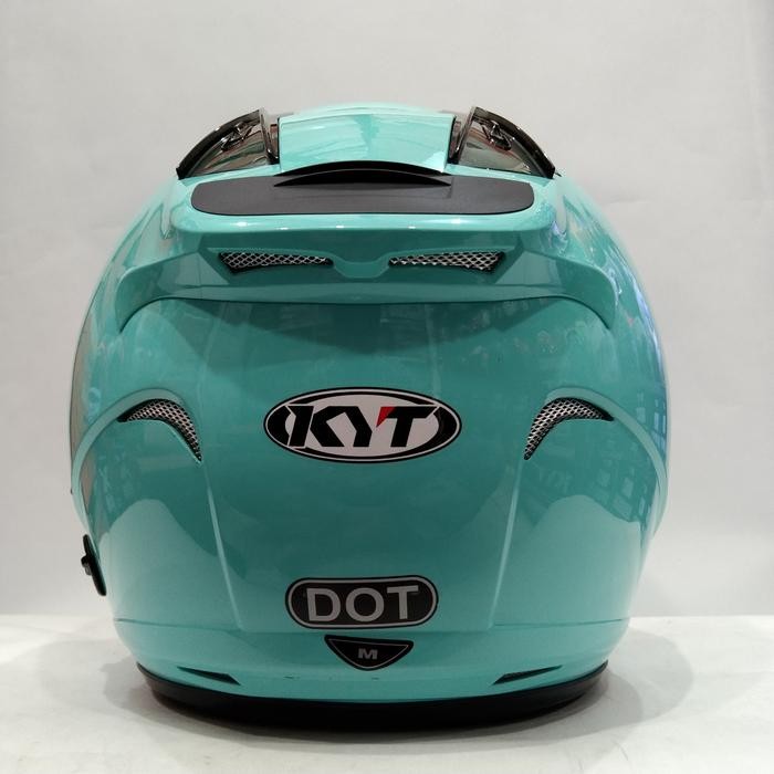 HELM KYT GALAXY FLAT R SOLID AQUA BLUE HLEM HALF FACE