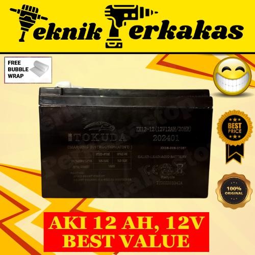 Aki Baterai Kering 12V 12AH TOKUDA Aki Sprayer Elektrik 12AH 12V