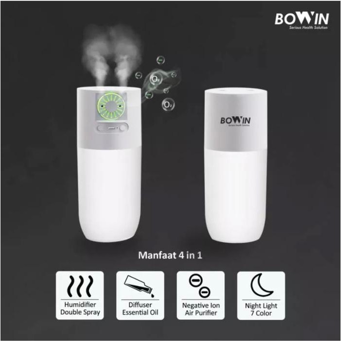 BOWIN Oxy H2O (4in1: Air Humidifier, Purifier, Diffuser, & Night Lamp)