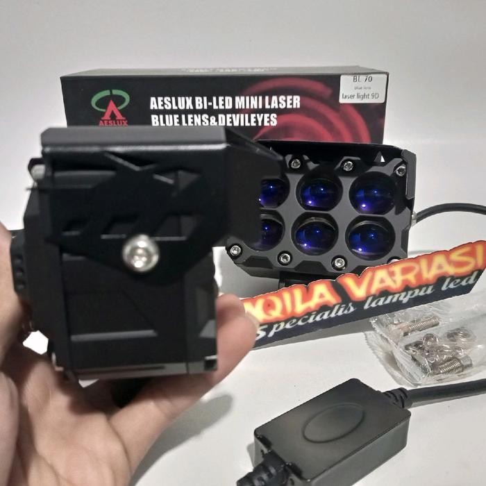 Grosir Mini Projector Sql 6 Mata Aeslux Bl 70 Blue Lens Putih Kuning Terlariss 