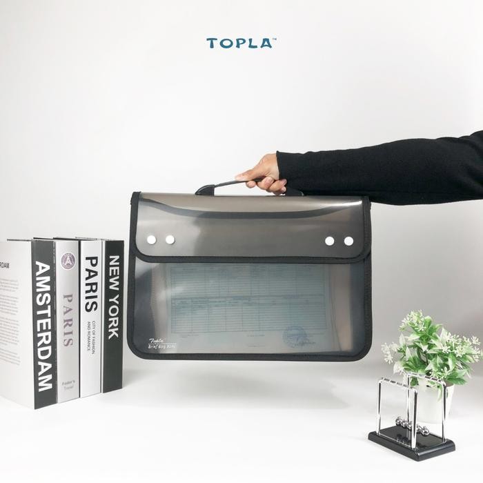 omar- Topla Map Dokumen Tas Brief Bag 3090 Tas Dokumen Kancing Dua Folder Ukuran Folio F4