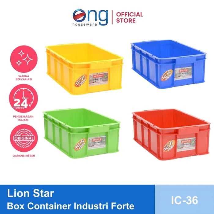 Ong Houseware - Box Container Industri Forte Crate 101 20 Liter Plastik Lion Star IC-36