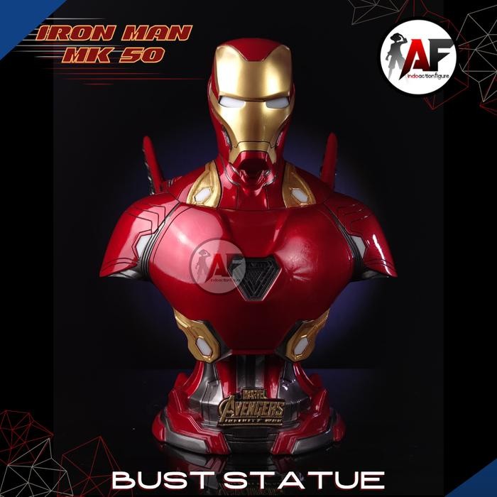 Statue Action Figure Avengers Spiderman Iron Spider , Iron Man MK50,Thanos ,Venom Bust Design