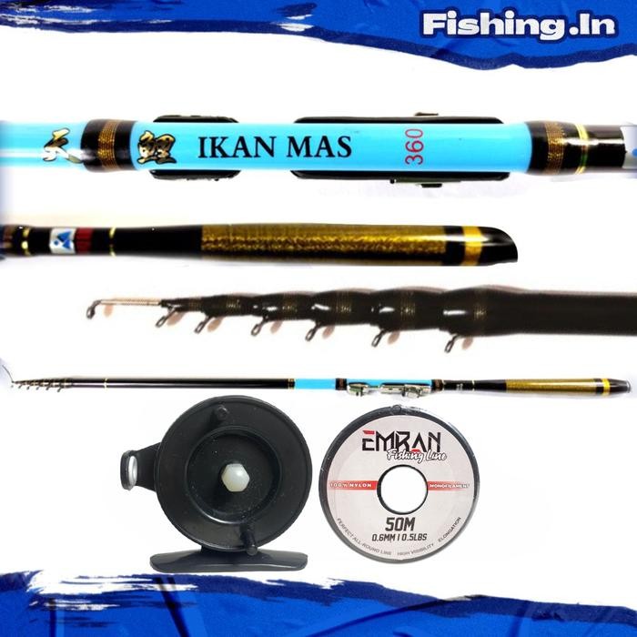 Ready Paket Tegek Ikan Mas Kolong Tokos & Senar Pancing