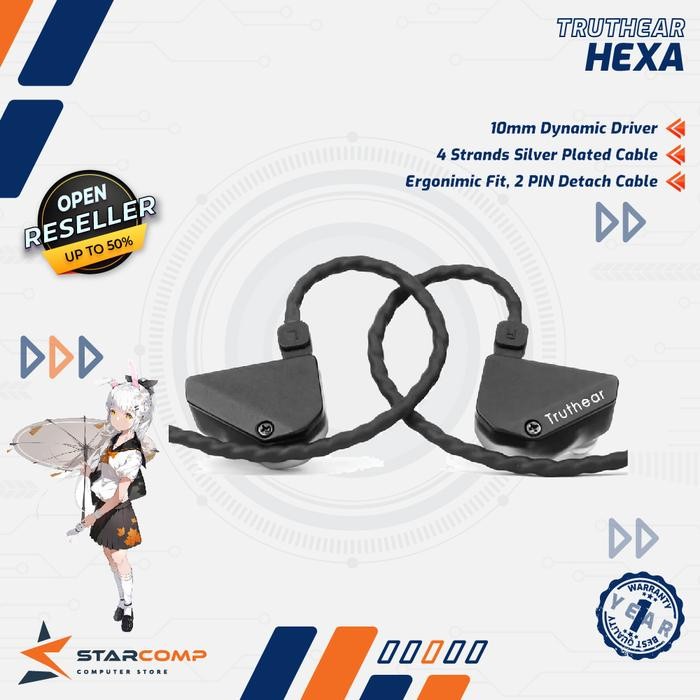 TruthEar Hexa In Ear Monitor Earphone 1DD + 3BA Hybrid Driver