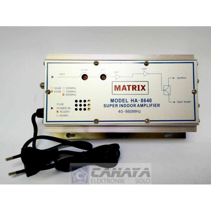 3j4e- Matrix Booster Indoor Ha 8640 40Db Boster Tv Kabel 220V Coaxial Kabel Rg Db