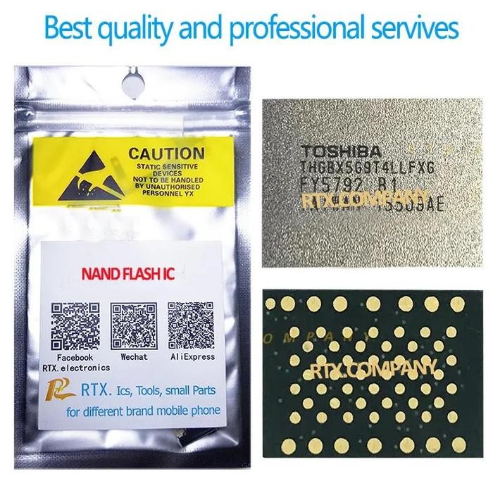For iPhone 8G 8plus X NAND IC 256GB Hard Drive Flash Memory IC Reprogram Mobile Phone EMMC Flash