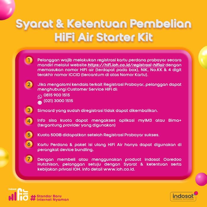 Indosat HiFi Air Rabit Wifi Modem 4G LTE 50Gb