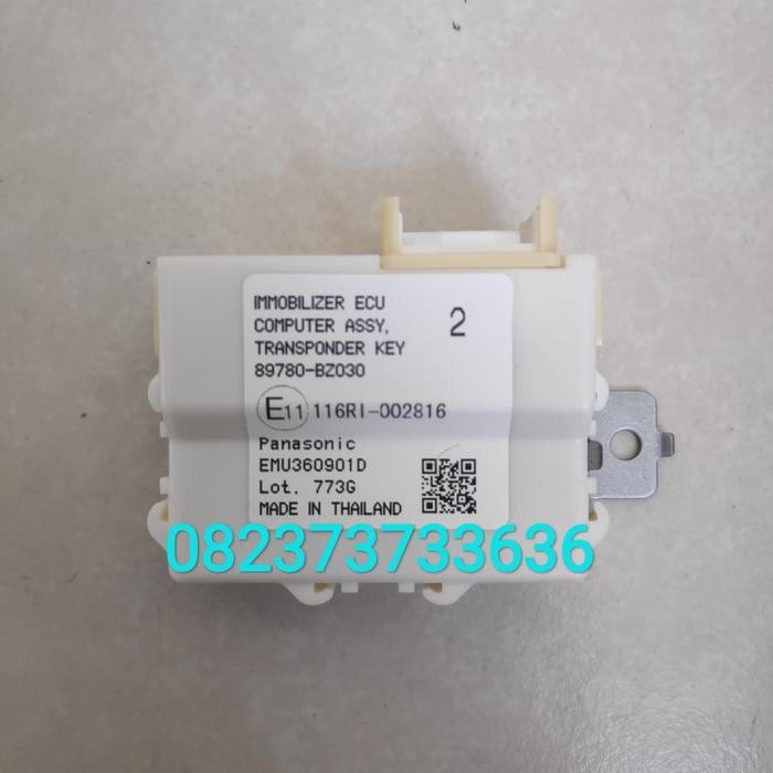 Ecu Immobilizer Transponder Key Toyota Agya Calya 89780-BZ030