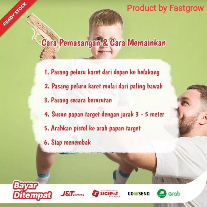 STOK TERBATAS  MAINAN ANAK LAKI-LAKI PISTOL PELURU GELANG KARET - MAINAN TEMBAKAN TERJANGKAU