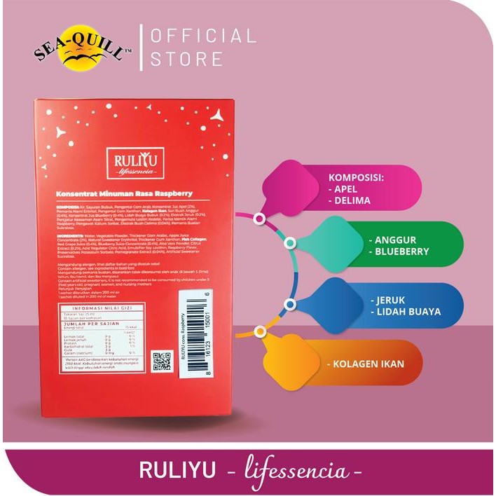 smql- Ruliyu Konsentrat Raspberry Minuman Kesehatan Isi 10 Sachet