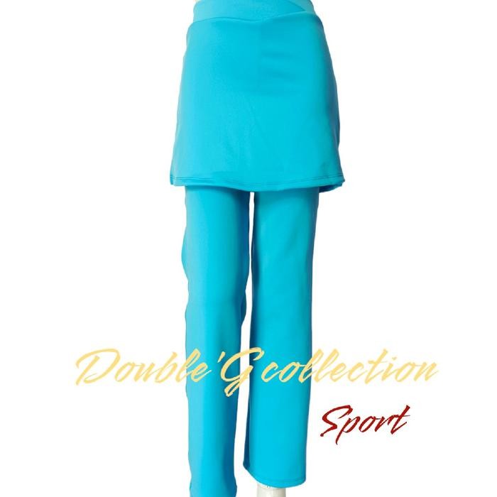 TerbaruSis- Double'G Collection Celana Senam Rok Polos Size Jumbo Nyaman Wanita Olahraga Sport