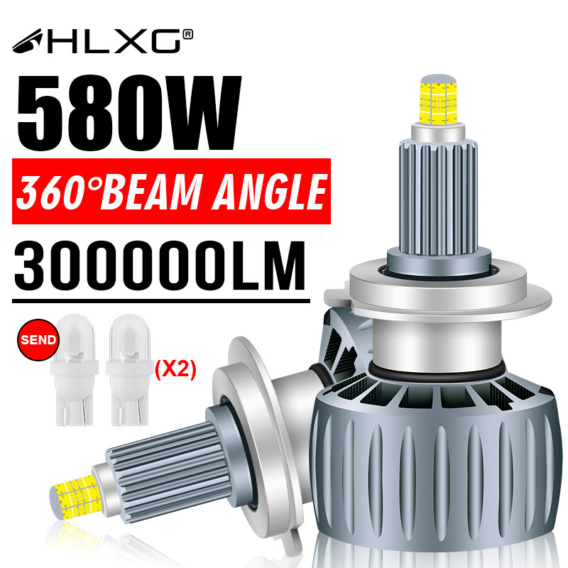 HLXG 3D 360 H7 Led Canbus Car Headlights Bulbs 300000LM H11 H4 H1 HB3