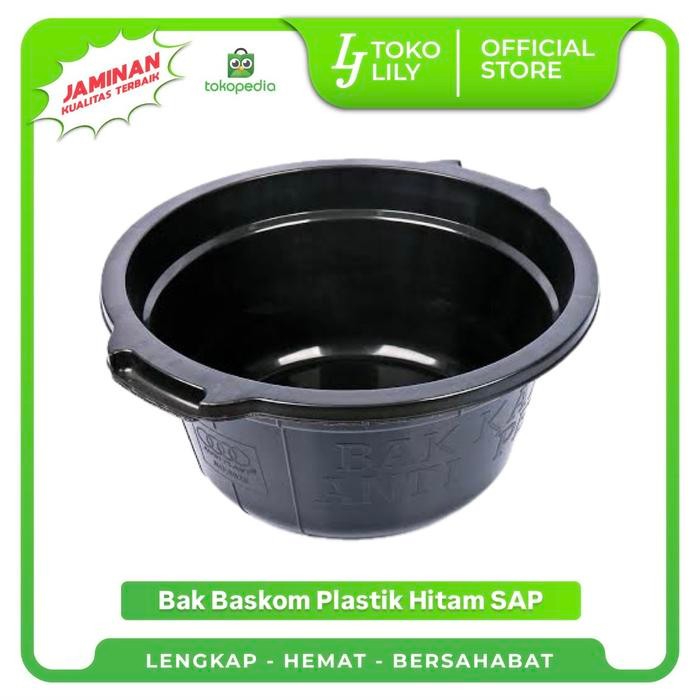 KUALITAS Bak Ember Baskom Hitam Karet Jumbo SAP