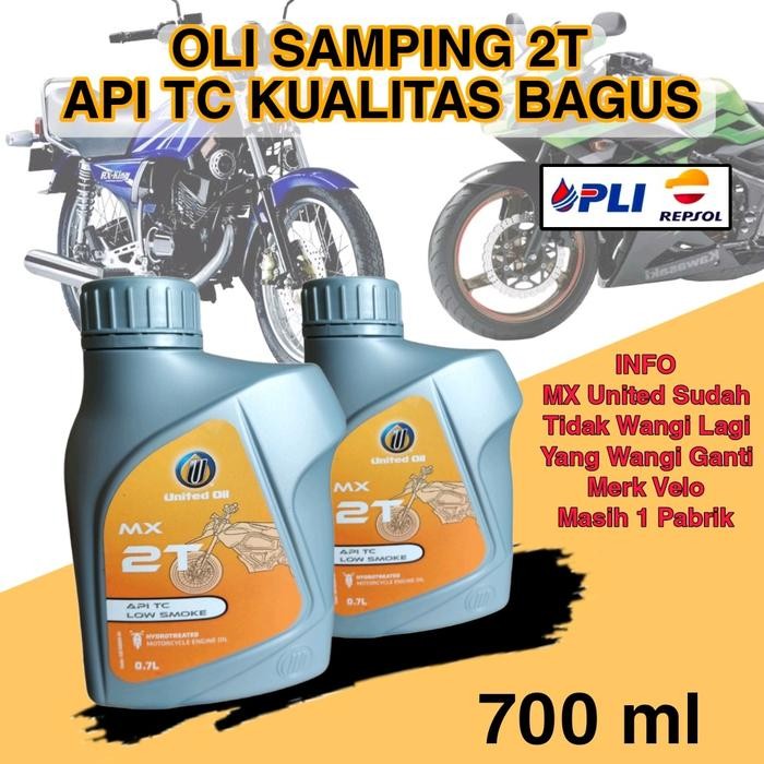oli samping Wangi 2 tak MX united parfume low-smoke Repsol group 0.7Liter oli samping Kendaraan