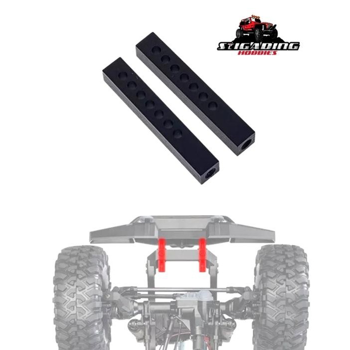 ItemNews- Metal Bumper Mount Holder Post Square Trx4 Trx6 Scx10 Rgt (2Pcs)