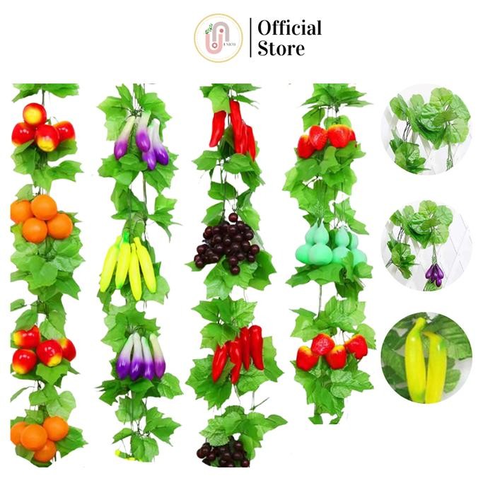 Tanaman Hias Buah Rambat Plastik Ornamen Artificial Dekorasi Dinding