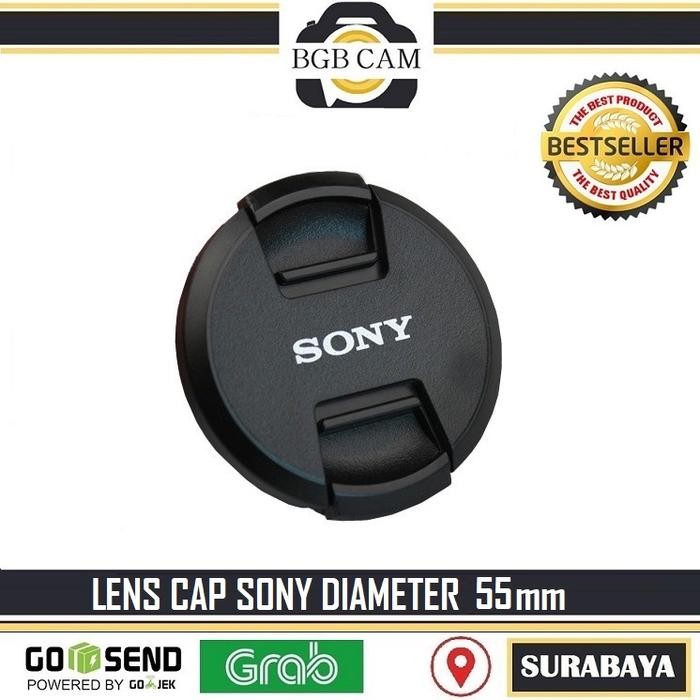 fd26- Lens Cap Kamera Sony Diiameter 55Mm / Tutup Lensa 55 Mm