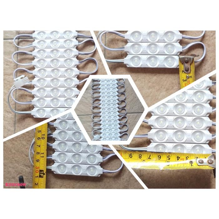 w867- Modul Led Ac 220V 3 Mata Warna Putih White 20 Pcs