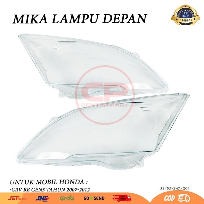 Ready cover mika kaca lampu depan head lamp mobil honda crv RE gen3 2007 2008 2009 2010 2011 2012