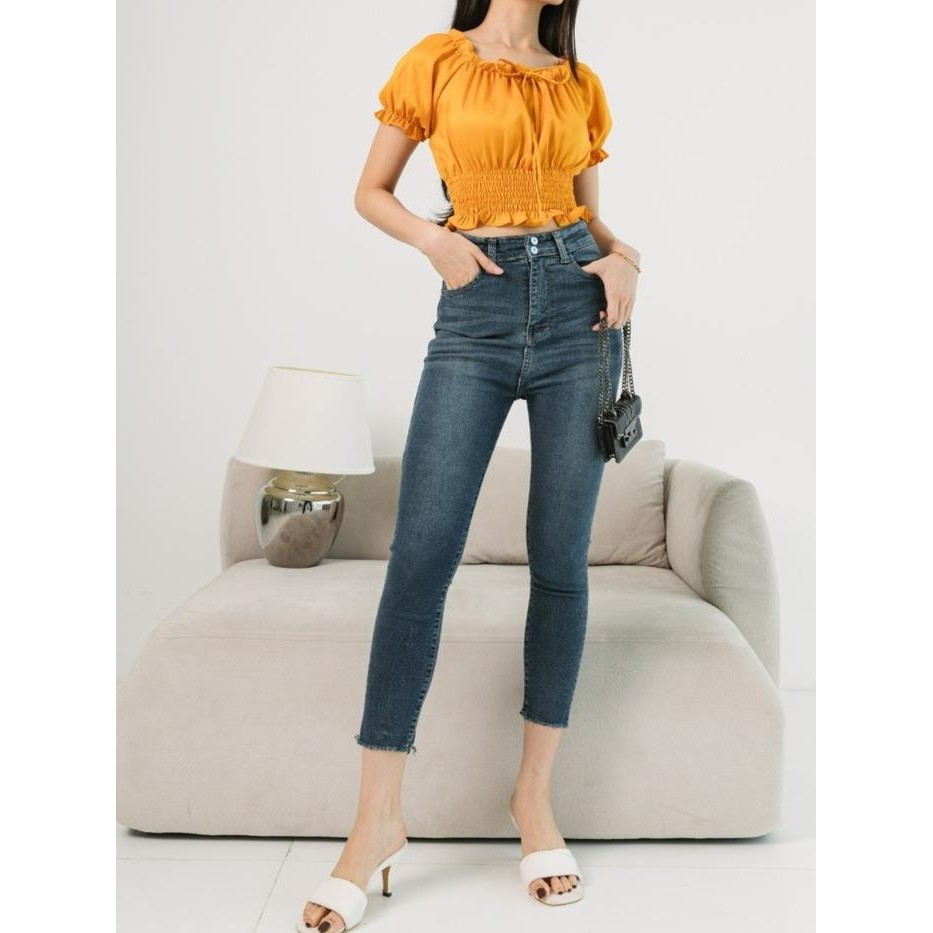 9qli- Eleovin Fashion Eleven Skinny Jeans Celana Panjang Highwaist Wanita Premium Polos