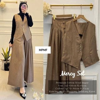 Setelan Wanita Kulot Rompi Mercy Set by MPMF