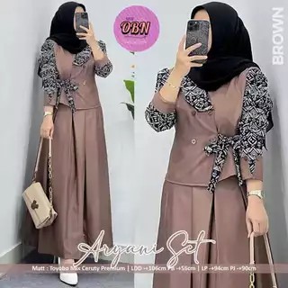 ARYANI SET OBN / SETELAN ROK WANITA BAHAN TOYOBO MIX CERUTY PREMIUM LD 106