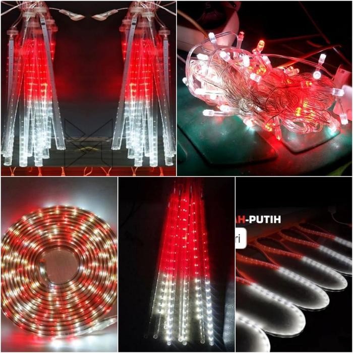 LED LAMPU TUMBLR LAMPU METEOR MERAH PUTIH 17 AGUSTUS